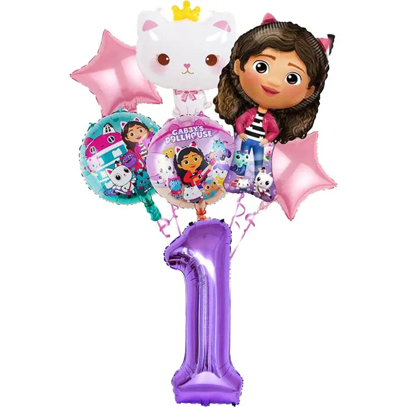 Disney Gabby Puppenhaus Geburtstag Party Dekoration Ballon Servietten Kinder Einweggeschirr Thema Party Supplies Kinder Geschenke
