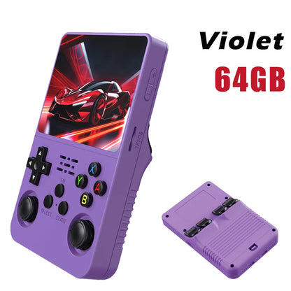 R36S Retro Handheld Video Game Console Linux System 3.5-inch IPS Screen Portable Handheld Video Player 64GB 15000 Games.