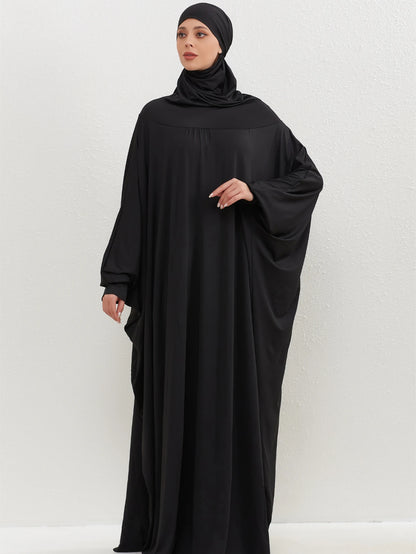Islamic Abaya Modesty Ramadan Dress Muslim Abayas Hooded Long Sleeve One-piece Prayer Hijab Dress Women Jilbabs Turkish Kaftans.