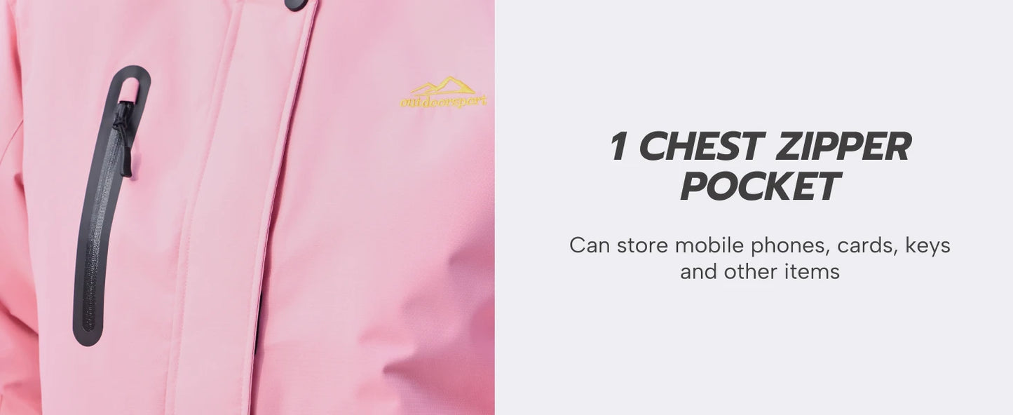 TACVASEN Winter Fleece Lined Hooded Parka Jacket Womens Ski Snowboard Warm Coats Waterproof 5 Zipper Pockets Windbreaker Outwear.