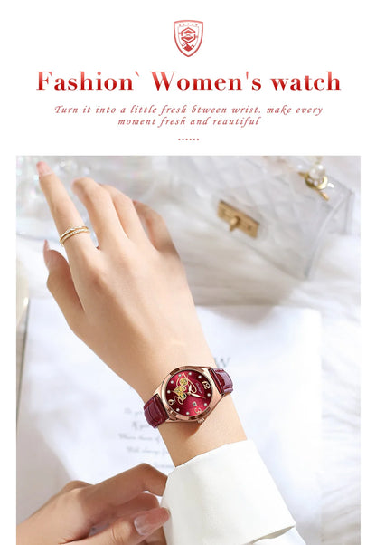 POEDAGAR Fashion Quartz Watch Female Luxury Elegant Casual Clock Waterproof Luminous Date Leather Women Watch Montre Femme gift.