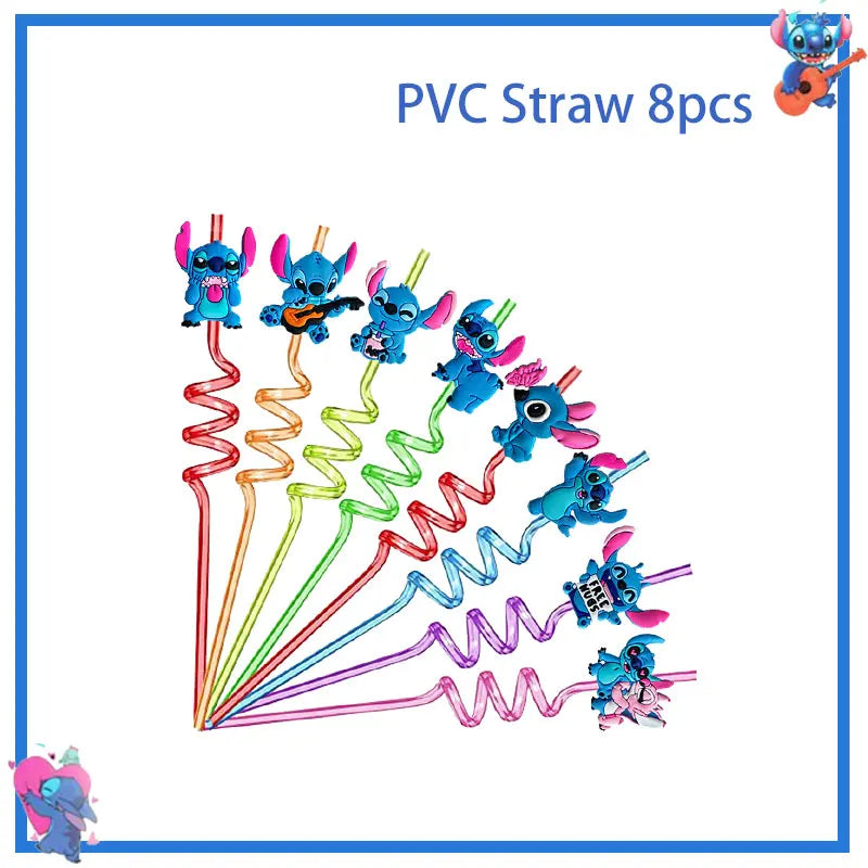 Disney Stich Geburtstag Party Dekorationen Blau Thema Geschirr Tischdecke Banner Hängende Spirale Für Kinder Event Liefert