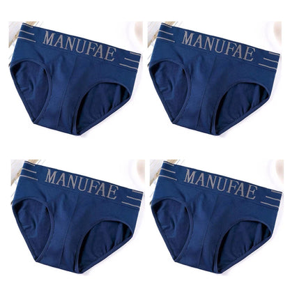 4pcs Mens Sexy Briefs Teenager Sport Underwears Plus Size Fat Men's Underpant Panties Students Breathable Fashion Casual Panties.