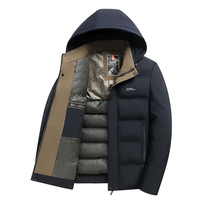 Top Grade Winter New Brand Hooded Casual Fashion Windbreaker Quilted Parka Jacket Puffer Bubble Coats Outwear Men Clothes