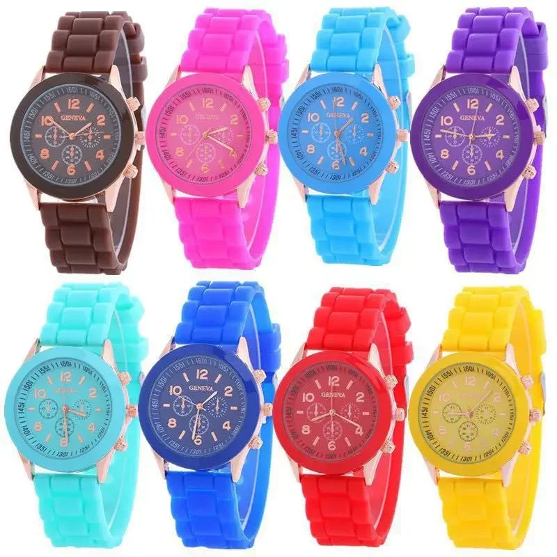 2025 New Fashion Luxury Brand Women's Watch Silicone Strap Quartz Wrist Watch for Female Relogio Feminino Zegarki.