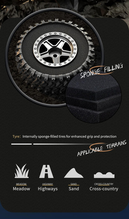 1/18 RC Climbing Car 4WD Off-road Remote Control Vehicle RTR Rock Crawler Big-wheel 4x4 Electric Truck Model Toys for Kids.