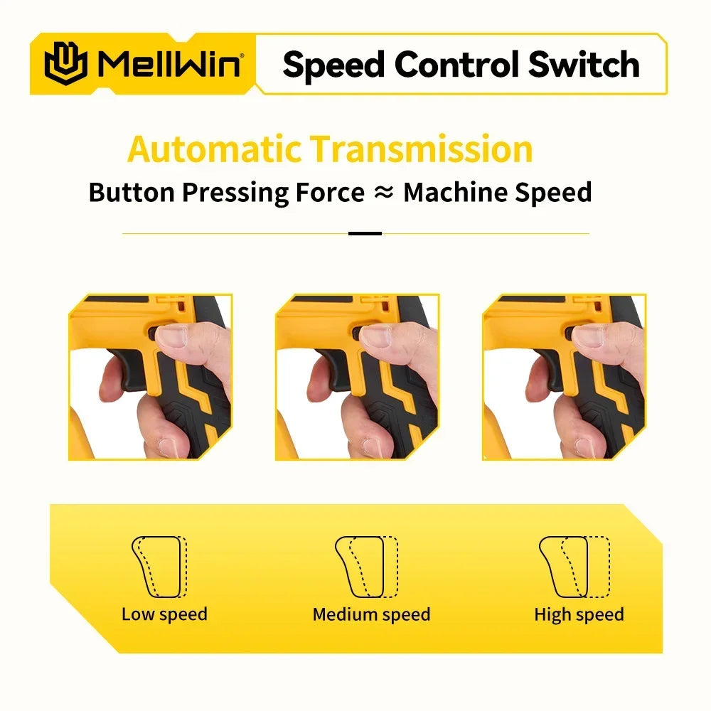 MELLWIN 26 mm bürstenloser elektrischer Bohrhammer, multifunktionaler Bohrhammer, Schlagbohrmaschine, Werkzeugset für Makita 18 V Batterie-Pin