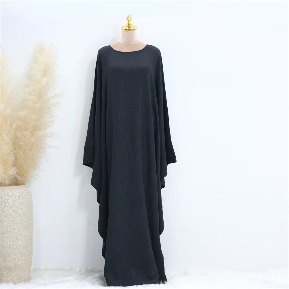 Ramadan Dubai Women Cotton Linen Khimar Abaya Saudi Arabia Turkey Islam Muslim Maxi Modest Dress Kebaya Robe Femme Musulmane
