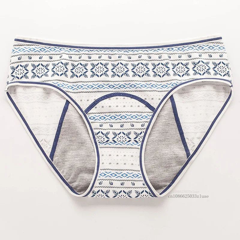 Menstrual Panties Leakproof Ladies Menstrual Pants Women's Cotton Briefs Teenager Student Mid Waist Panties for Menstruation