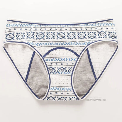 Menstrual Panties Leakproof Ladies Menstrual Pants Women's Cotton Briefs Teenager Student Mid Waist Panties for Menstruation