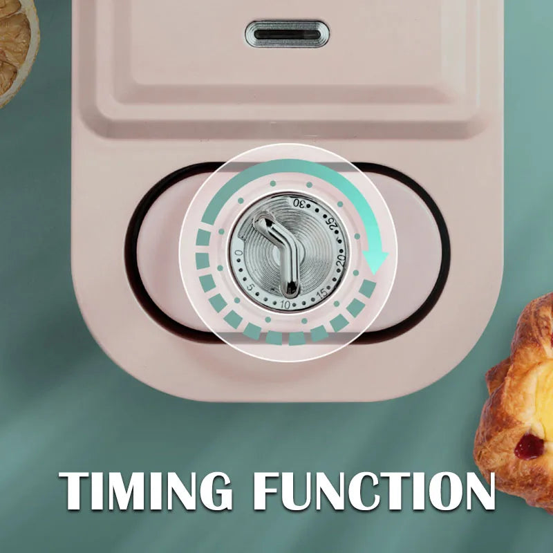 Electric Sandwich Maker Breakfast Machine Household Light Food Multi-Function Waffle Maker Takoyaki Toast Donut Pressure Toaster.