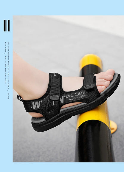 Kids' Summer Breathable Sport Sandals for Boys Casual Beach Shoe Comfortable Soft Sole Children's Fashion Non-slip Sandalias