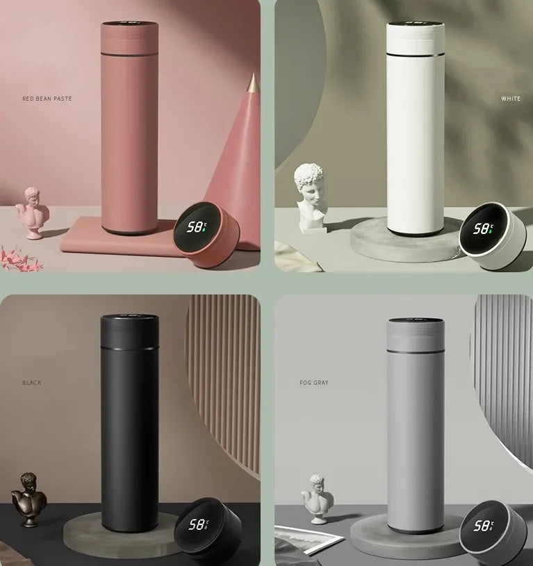 500ML Temperature Display Thermos Cup Stainless Steel Divided Thermos Bottle Outdoor Vacuum Insulated Cup Father's Day Gift.