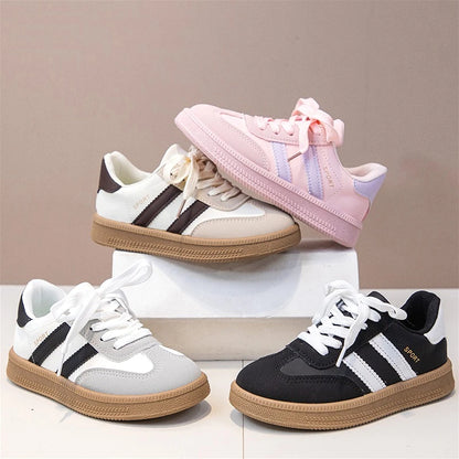 Autumn Girls Causal Shoes New Pu Leather Outdoor Sports Non-slip Childrens Boy Sneakers Luxury Soft Kids Sports Shoes Size 26-37.