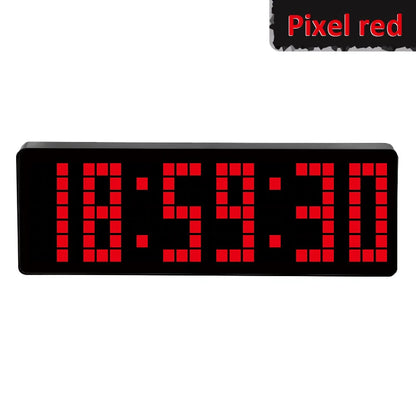 13 Zoll Pixel Digital Wanduhr Timer Positiv/Countdown/Stoppuhr Tischuhr mit Fernbedienung 12/24 Stunden LED Elektronische Uhren