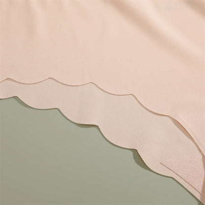 5PCS/Set Seamless Ruffle Waist Underwear for Women Sexy Ice Silk Breathable Panties Female Low Rise Stretchy Briefs Lingeries