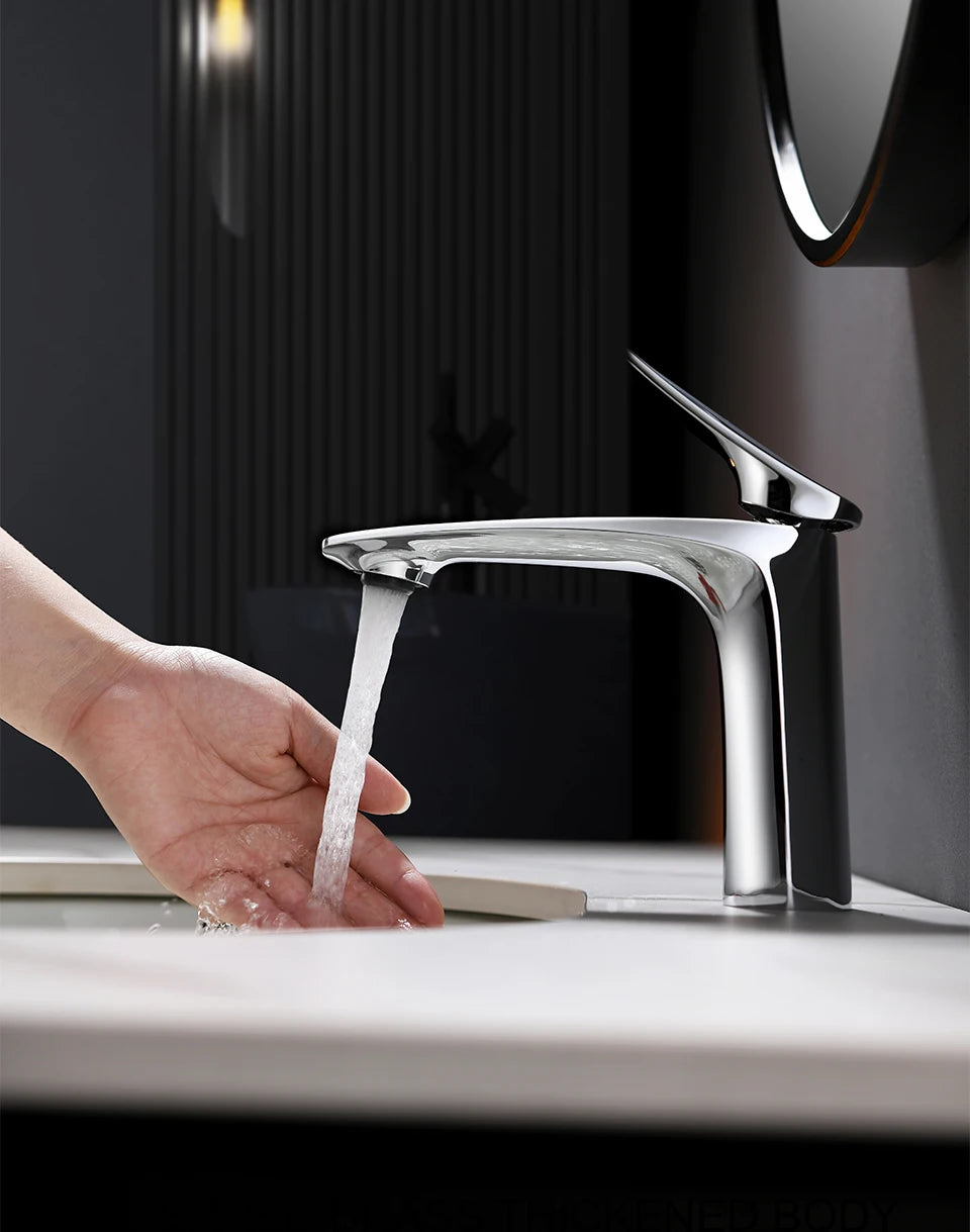 VGX Luxury Bathroom Faucets Basin Mixer Sink Faucet Gourmet Washbasin Tapware Hot Cold Water Tap Brass Chrome Black Brushed Gold