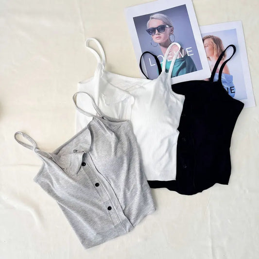 Conjuntos De Pijama Neue Sexy Baumwolle Sling Top Shorts Set Bh Pad Sommer Nachtwäsche Pyjamas Für Frauen Hause Tragen Nachtwäsche Anzug