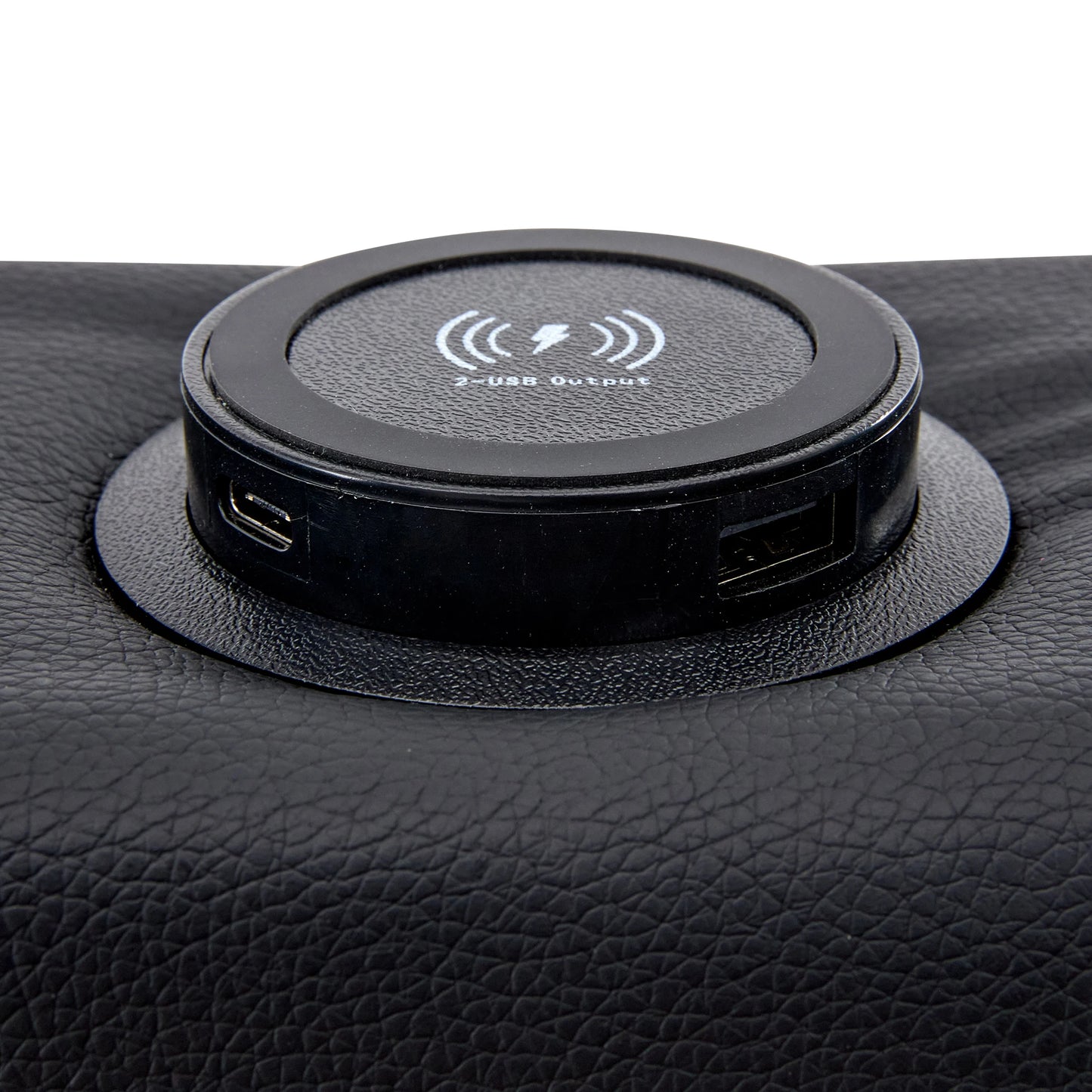 160x200cm Gepolstertes Doppelbett mit LED und USB, mit Lattenrost und Stauraum, PU-Funktionsbett