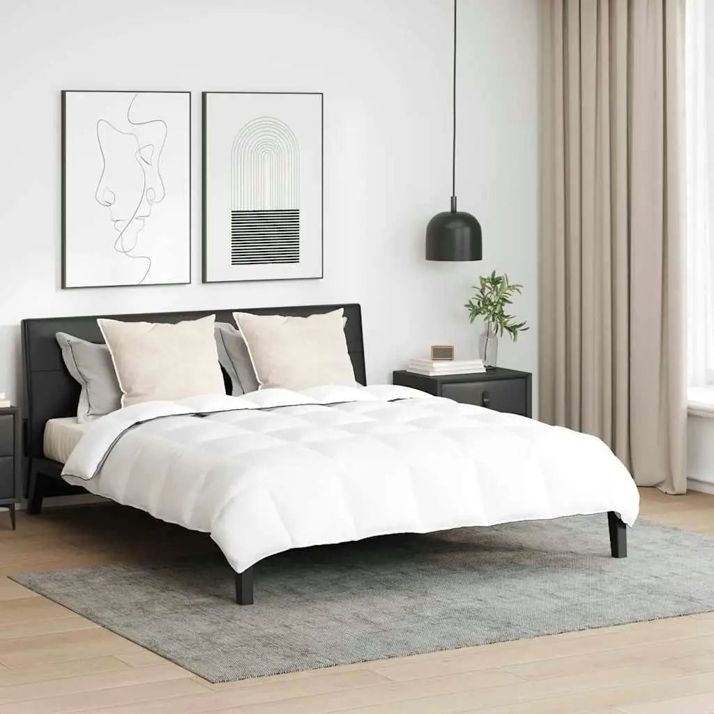 Winter Bedding Set with Pillow 3 Pieces White 260x220cm Soft Warm Quilt Cover Cozy Bedroom Decor.