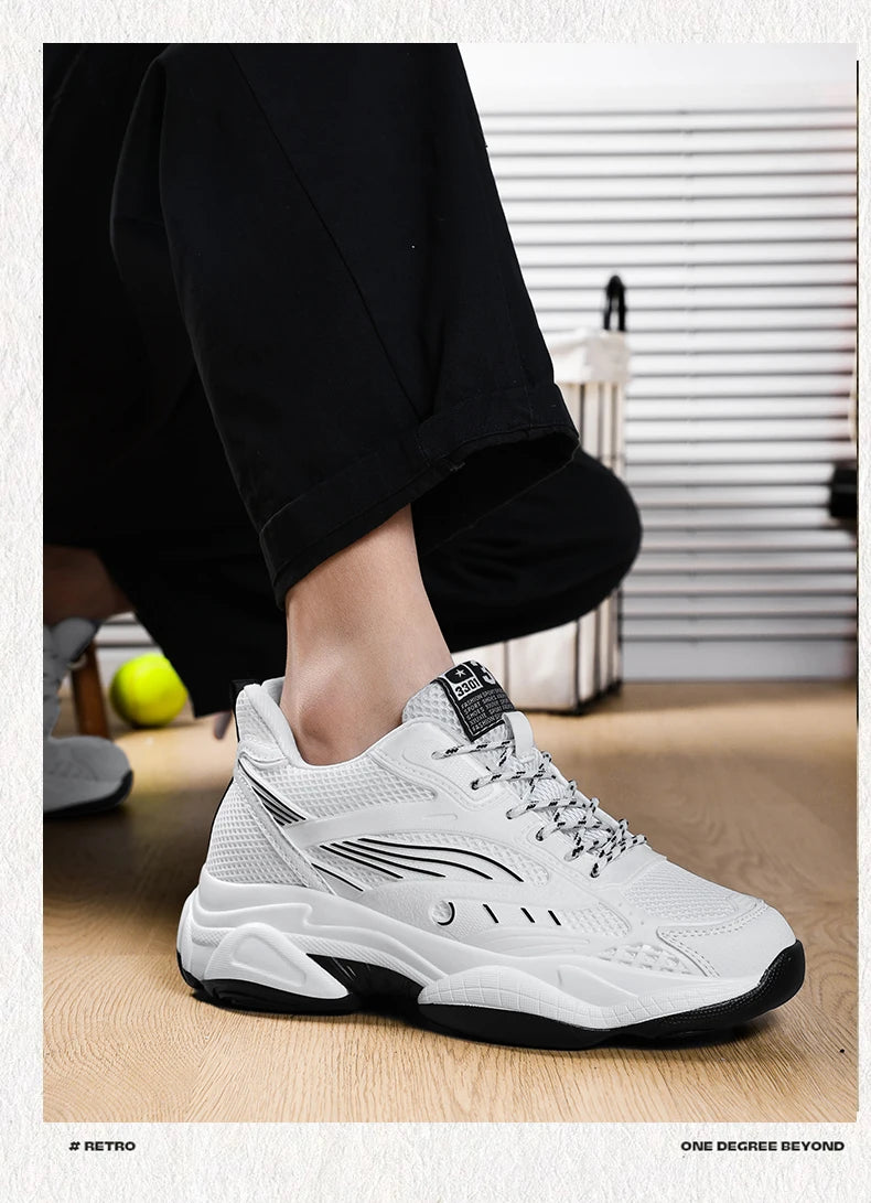 6CM Man Hidden Elevator Shoes Breathable Mesh Sneakers Anti-Slip Thick Sole Comfortable Casual Athletic Sports for Men Non-Slip.