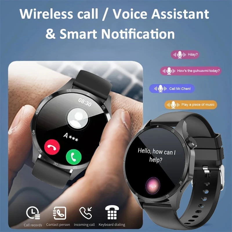 2025 New Men GPS Smart Watch 360 * 360 AMOLED Screen Bluetooth Call NFC Heart Rate Monitoring IP68 Waterproof SmartWatch for Men.