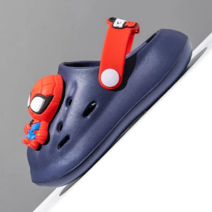 Disney Children'S Hole Sandals Boys Summer Home Slipper Cartoon Spider-Man Slipper Children'S Gifts Beach Shoes Size 18-29.