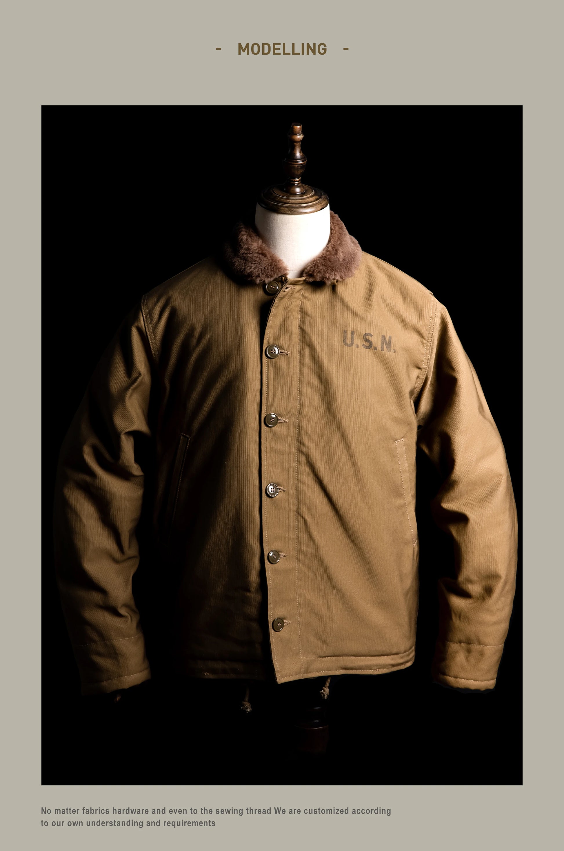 Red Tornado US Size Good Quality Cotton Canvas 70% Wool N1 Jacket N1-0001B.