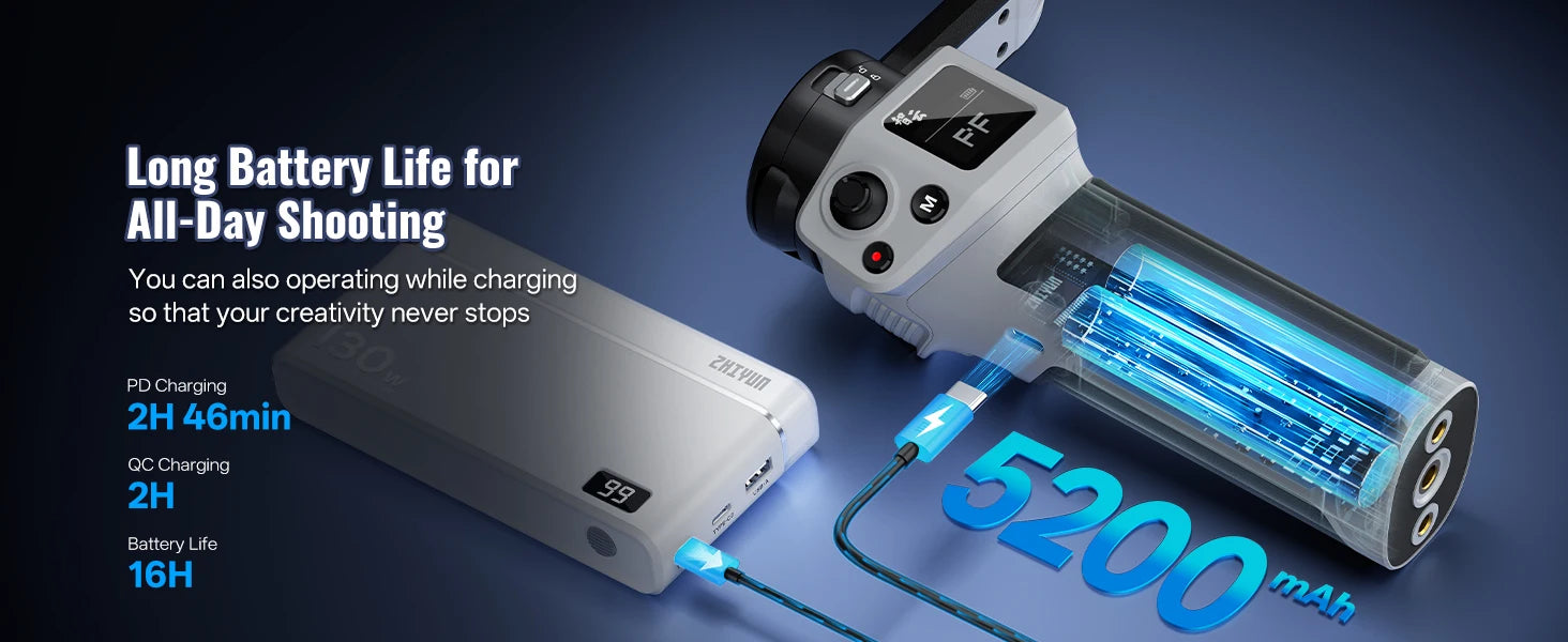 ZHIYUN Official CINEPEER WEEBILL 3E Camera Stabilizer Handheld Gimbal 3-Axis Cameras Gimbals for DSLR Mirrorless Cameras.