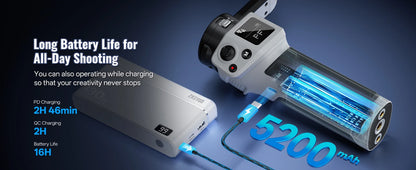 ZHIYUN Official CINEPEER WEEBILL 3E Camera Stabilizer Handheld Gimbal 3-Axis Cameras Gimbals for DSLR Mirrorless Cameras.