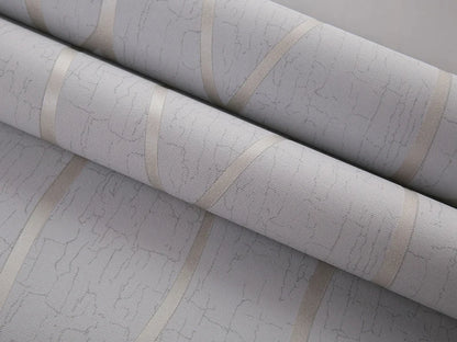 53 cm europäischer moderner Schlafzimmer-Hintergrund, 3D-Vlies, feuchtigkeitsbeständige Tapete, Kurvenstreifen, verdickte Wandaufkleber