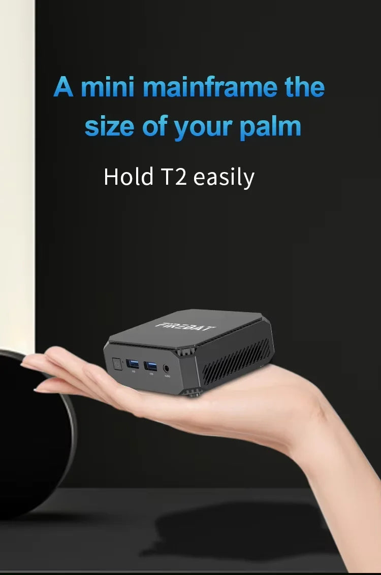 FIREBAT T2 Mini PC Intel N150 CPU Windows 11 DDR4 16GB RAM 512GB SSD WIFI5 BT4.2 Desktop Computer HDMI USB Port.