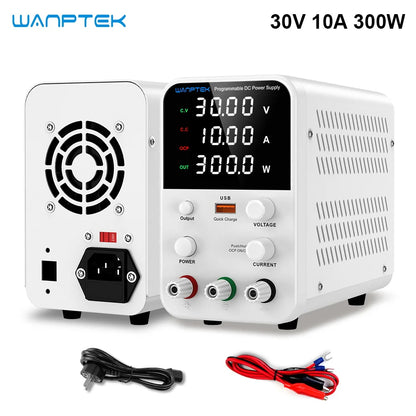 Wanptek Laboratory Power Supply 30V 5A 30V 10A 60V 5A 120V 3A Encoder Adjustment with USB Fast Charging Lab DC Power Supply.