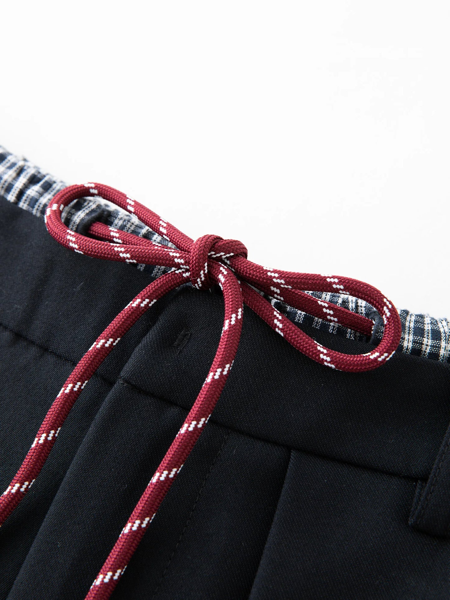 FSLE Double Waist Fake Two-piece Plaid Splicing Drawstring Skirt 2025 Autumn New Style Skirt 25FS13096.