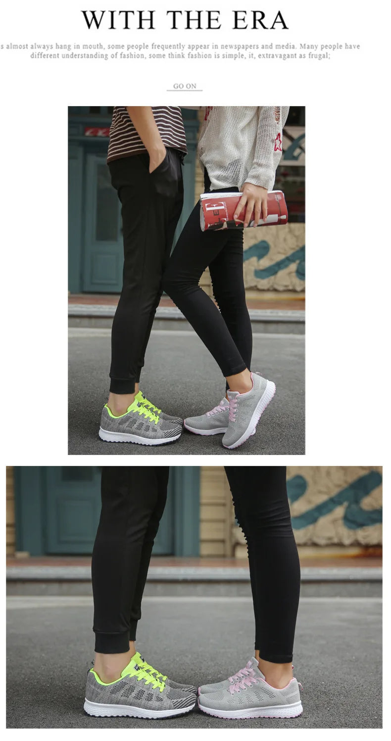 Fashion Breathable Women Casual Shoes  Walking Mesh Flat Shoes Woman White Sneakers Women 2022 Tenis Feminino Female Shoes.
