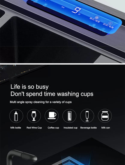 Kitchen Sink Stainless Steel Dishwashing Sink Ultrasonic Sink Dishwasher Multifunctional Intelligent Net Washer For Kitchen