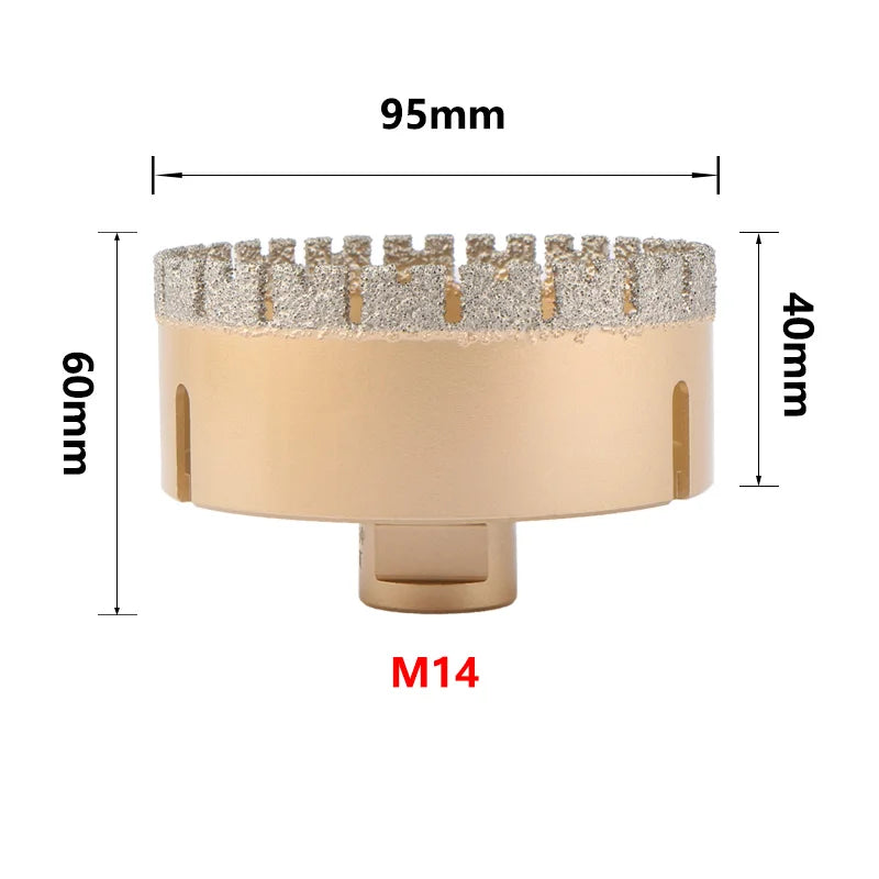 6mm-120mm M14 Gewinde Gelötete Diamantkernbohrer Lochsäge Keramikfliesen Granit Marmor Lochöffner Werkzeuge Trockenbohrer