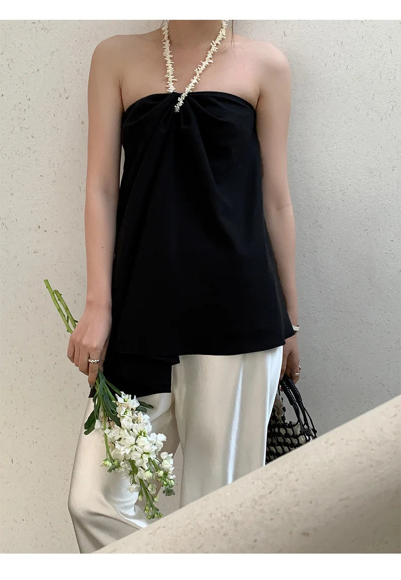 Satin Wide Leg Pants Long Floor Casual Pants Women's Summer.