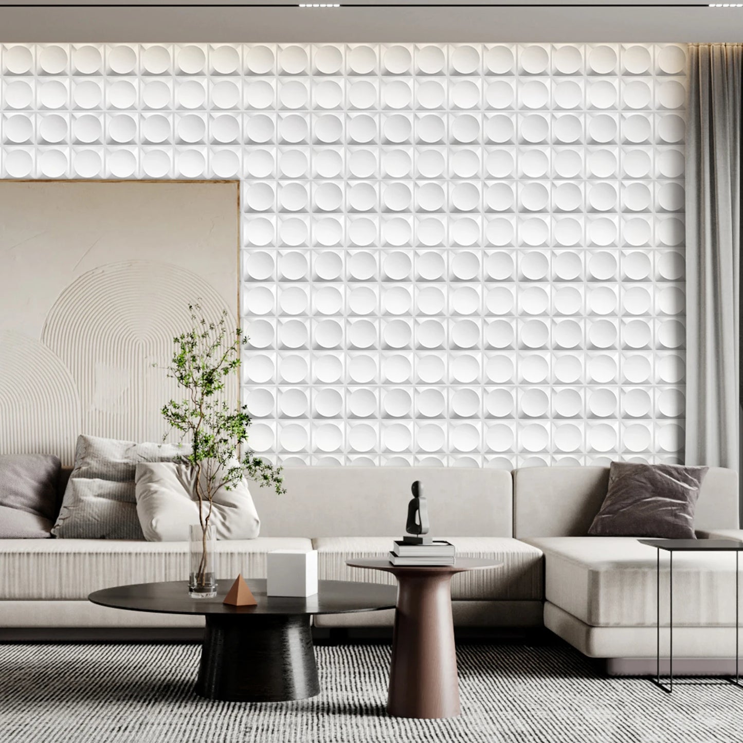 KUUJOJO 20pcs 3D textured wall panel for indoor wall decoration, suitable for living room, hall, bedroom, hotel, office