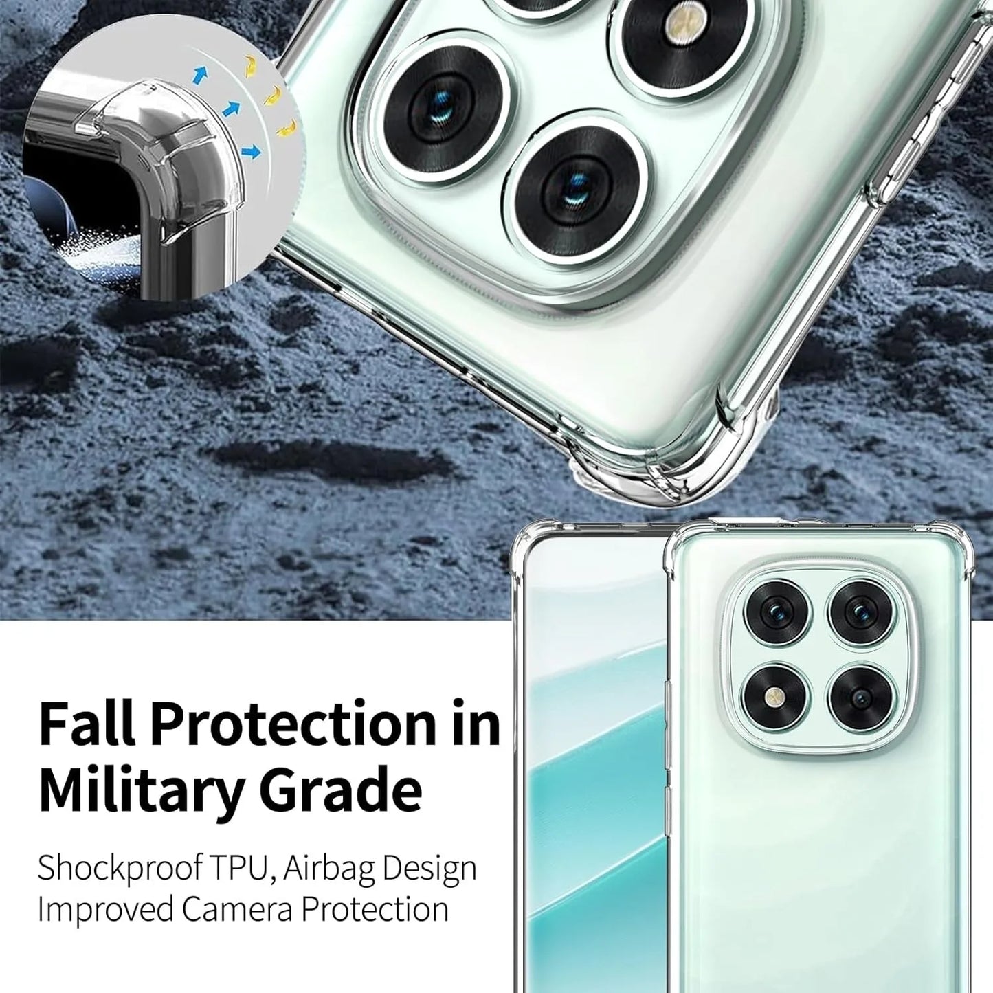 TPU Transparent Case for Xiaomi Redmi Note 14 Pro 5G Pro+ Plus Protective Cover Four Corners Shockproof Bumper Coque Fundas.