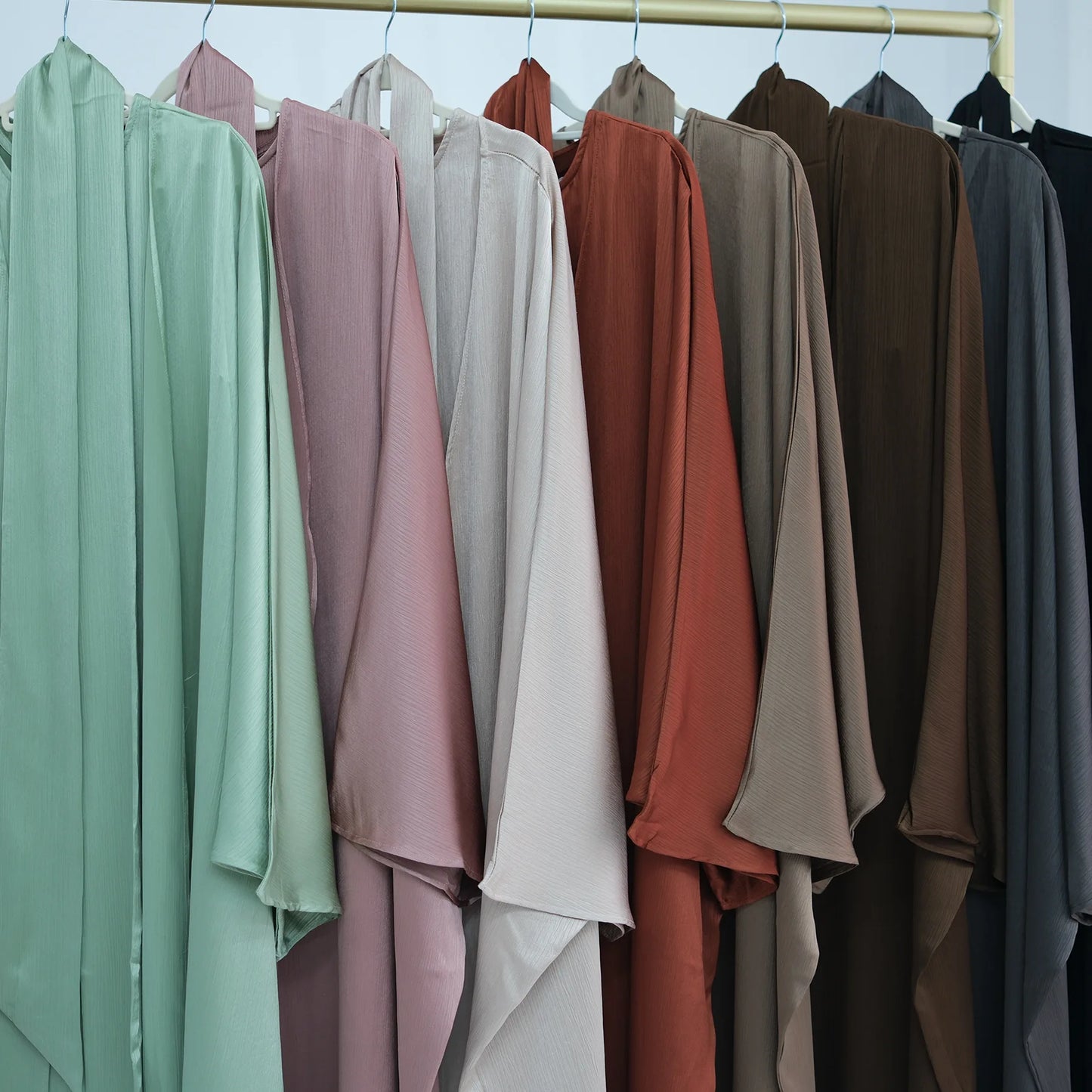 Two Piece Arabic Outfit Set for Muslim Women Elegant Modest Abaya Dress with Inner Ramadan Islamic Coat New Turkish Kaftan Robe