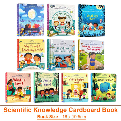 Kids Scientific Knowledge Learning Picture Books Usborne English Daily Knowledge Reading Book Early Educational Montessori.