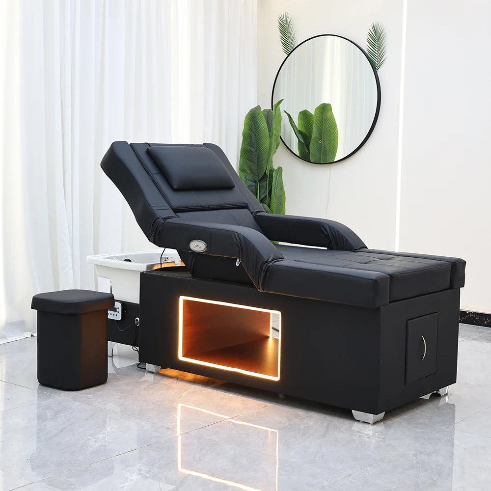 XinSheng 2025 Head SPA Massagebett, Shampoo-Betten mit Wasserzirkulation und Begasung, Massagetisch, Friseursalonmöbel