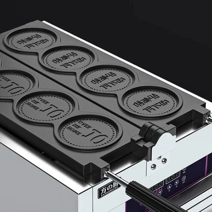 4pcs Non-stick Coating Gold Coin Waffle Machine Korean 10 Won Gold Coin Waffle Maker Machine 3000W Round Coin Cake Machine.