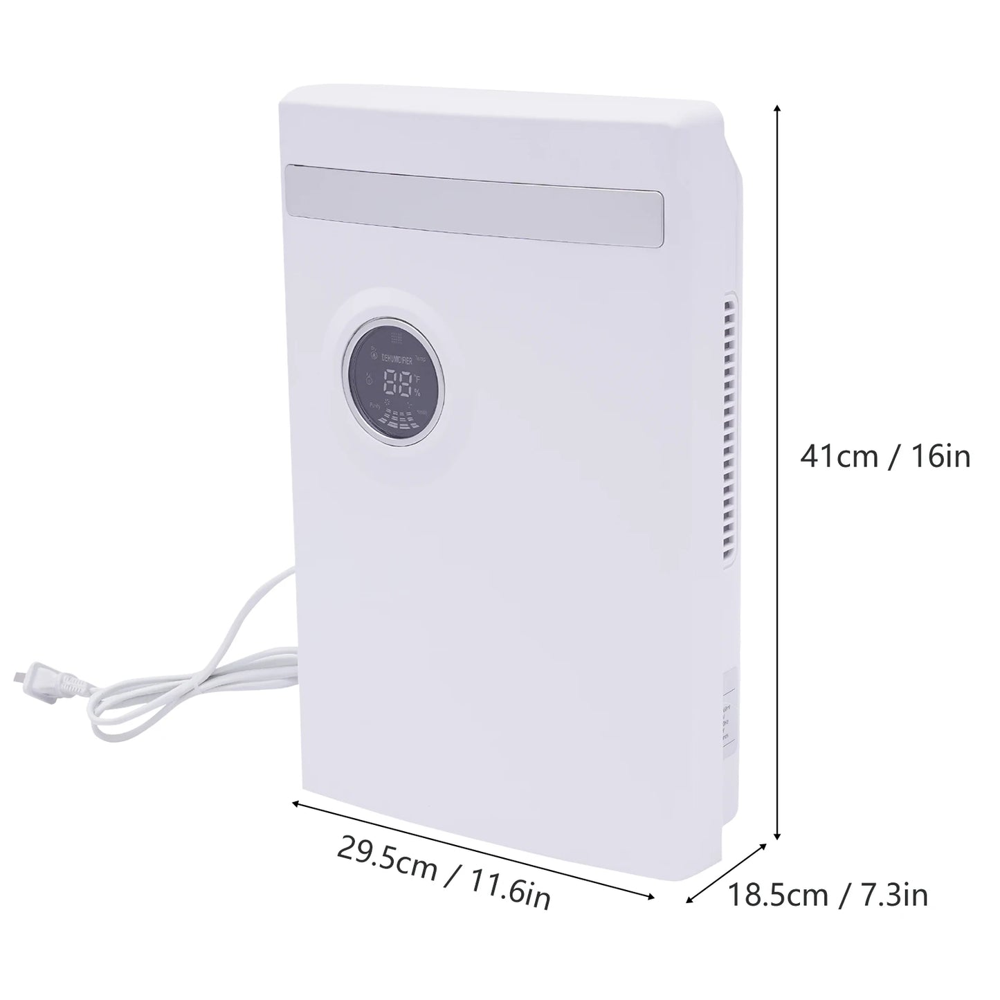 220V Dehumidifier Portable Air Dryer Machine Bedroom Bedroom Moisture Absorption Drying w/1.0-2.5 Liters Water Tank.