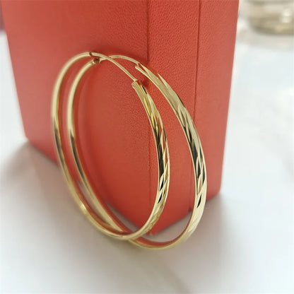 Senlissi - 925 Sterling Silver Hoop Earrings For Women 18K Gold Plated Jewelry Dazzling Women's Hoops Earrings Christmas Gifts