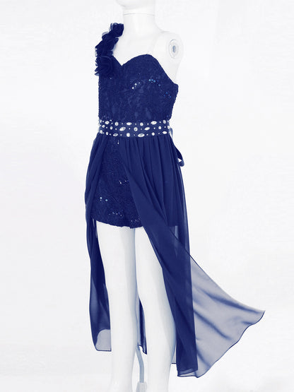 Elegantes Partykleid für Mädchen, Hochzeit, Geburtstag, Abschlussball, Bühne, Festzug, glänzende Pailletten, Perlenapplikation, Spitze, Chiffon, Overall-Kleider.