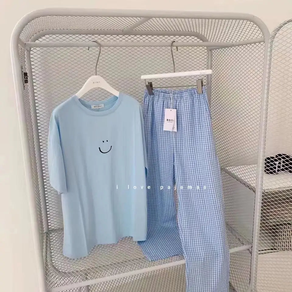 Sommer Neue Damen Pyjamas Loungewear Sets Beliebte Frühling und Herbst Kurzarm Loungewear Weibliche Student Nachtwäsche Loungewear.
