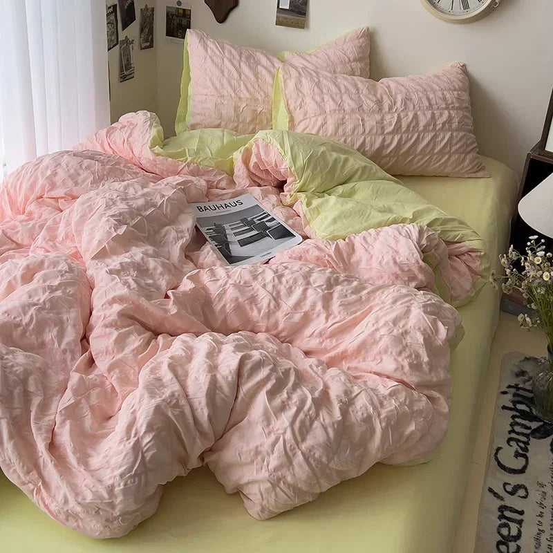 Comforter sets Bedding Set for Boys Girls Bedroom Duvet Cover Pillowcase Bedspread Simple Fashion Bed Sheet Set Bed Linens.