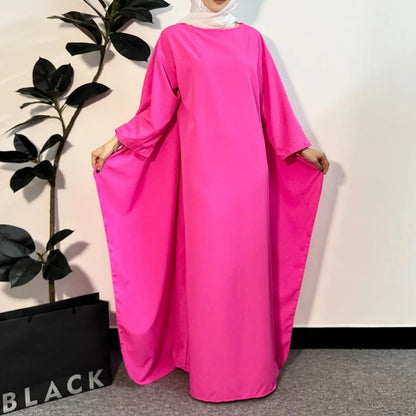 Muslim Dresses Loose Prayer Maxi Dress Muslim Abayas Women Jilbabs Kaftan Casual Solid Robe Islamic Ramadan Dresses.